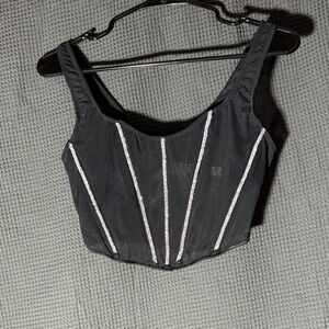 Victoria's Secret Elegant Black Corset Top Size M